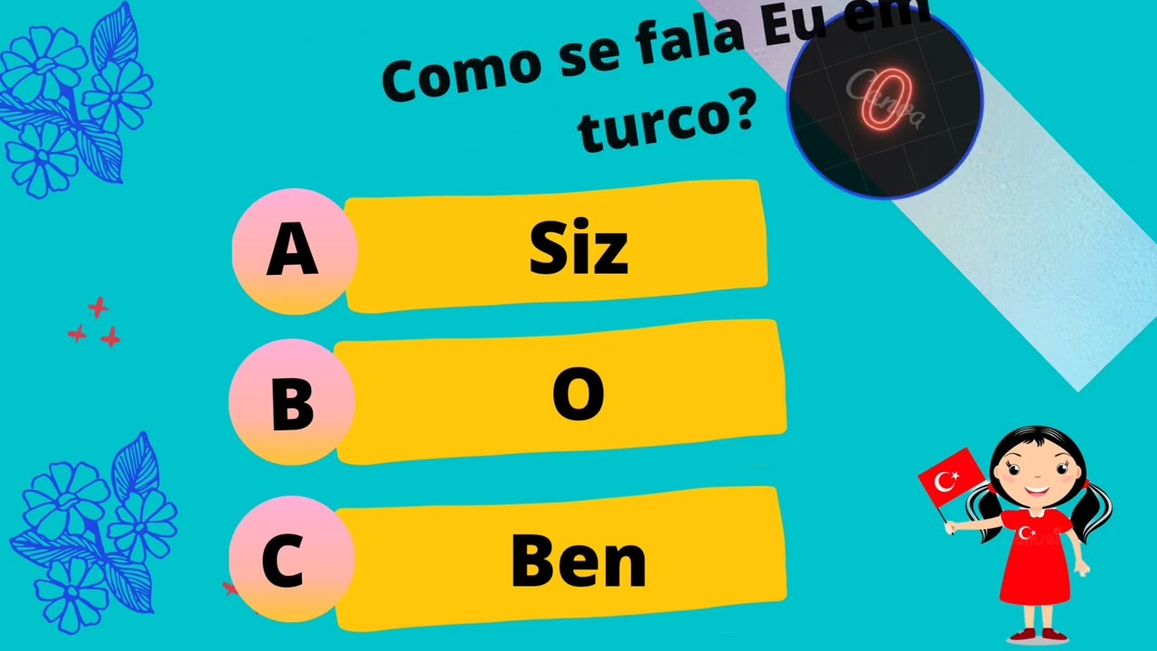 Quiz de Perguntas em turco | Pronomes pessoais em turco 🇹🇷