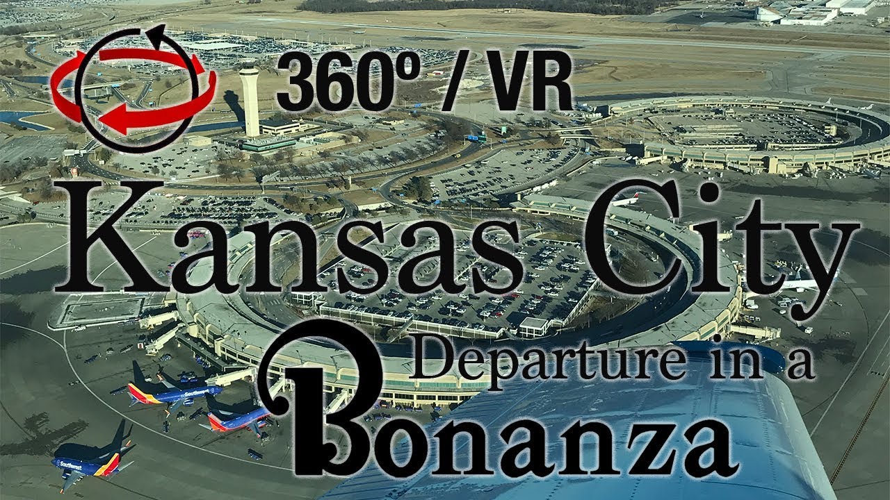 360º VR Flight: Take-Off from Kansas City International Airport