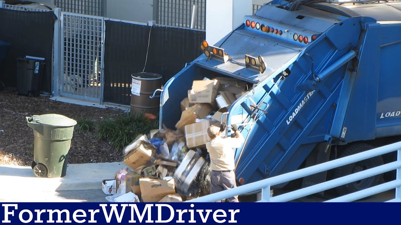 Someone is having a long day on a rear loader