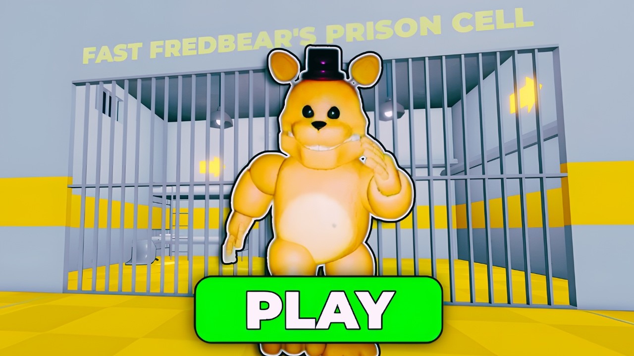 ESCAPEI DA PRISÃO DE FAST FREDBEAR BARRY'S PRISON RUN OBBY ROBLOX | GAMEPLAY 4K