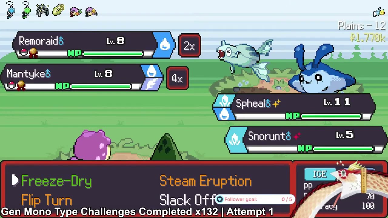 Gen 3 Mono Ice Challenge Day 1 | PokeRogue | (╯°□°）╯︵ ┻━┻ -