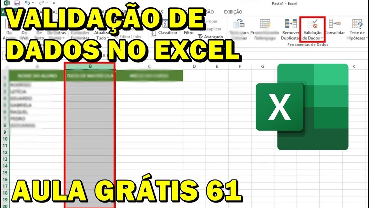Como monitorar a Validação de Dados no Excel #AulaGratuita61