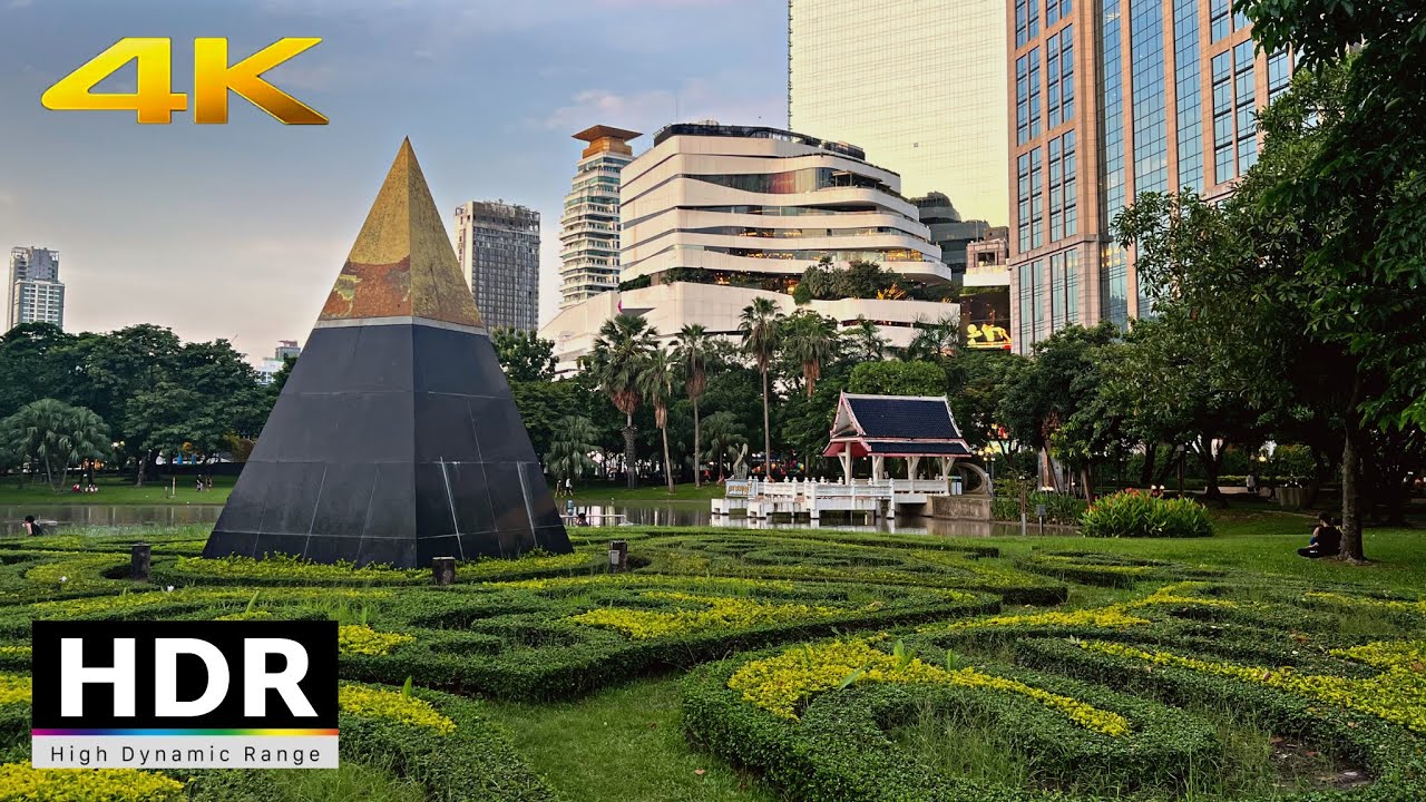 4K HDR 60fps - Walk in Benchasiri Park & Phrom Phong 2022 | Bangkok, Thailand