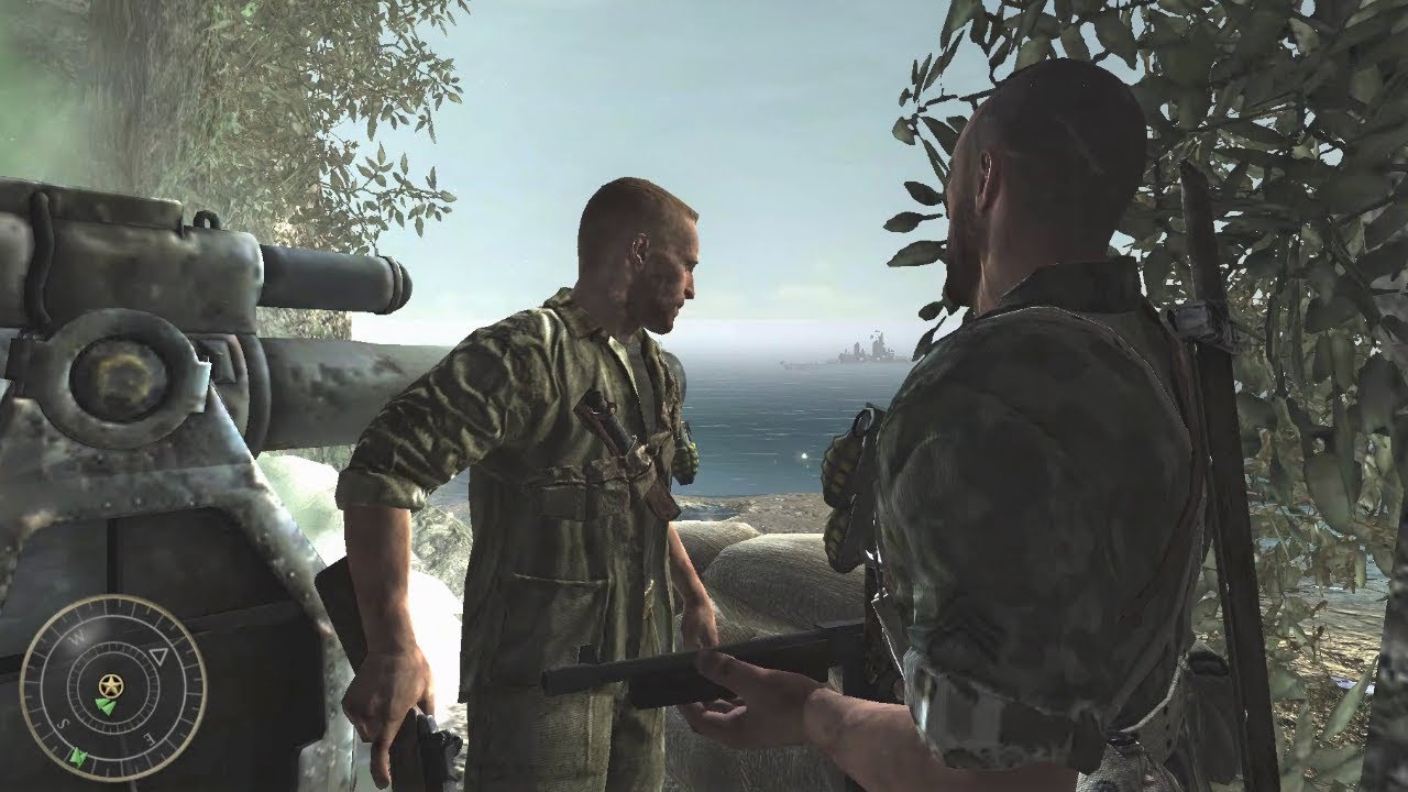 WW2 - American Army vs Japanese Army on Pacific Island - Pacific War - Call of Duty World at War