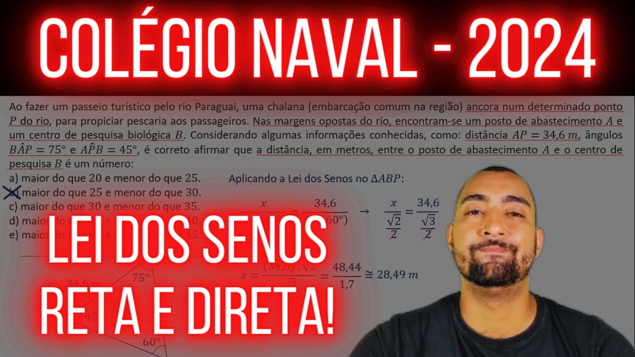 Colégio Naval - 2024 - Questão 10 (Prova Amarela) - Questão 11 (Prova Azul)