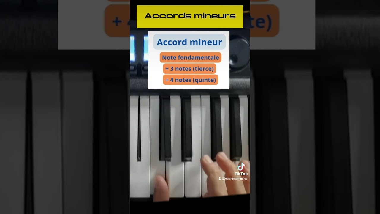 Tutu piano facile pour les débutants : je t'apprends à reconnaître les accords majeurs et mineurs.