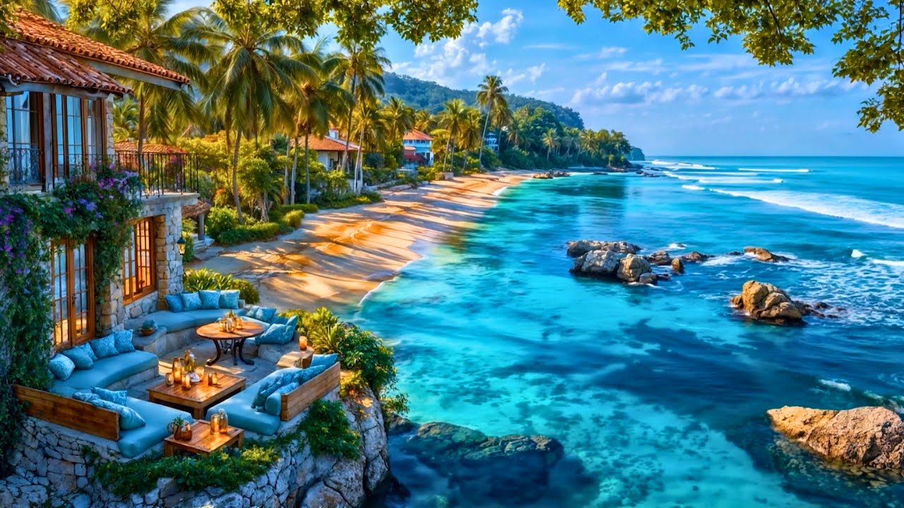 January Sunny Beach Bossa Nova ☀️ Smooth Jazz Piano & Ocean Breeze for Relaxing Days