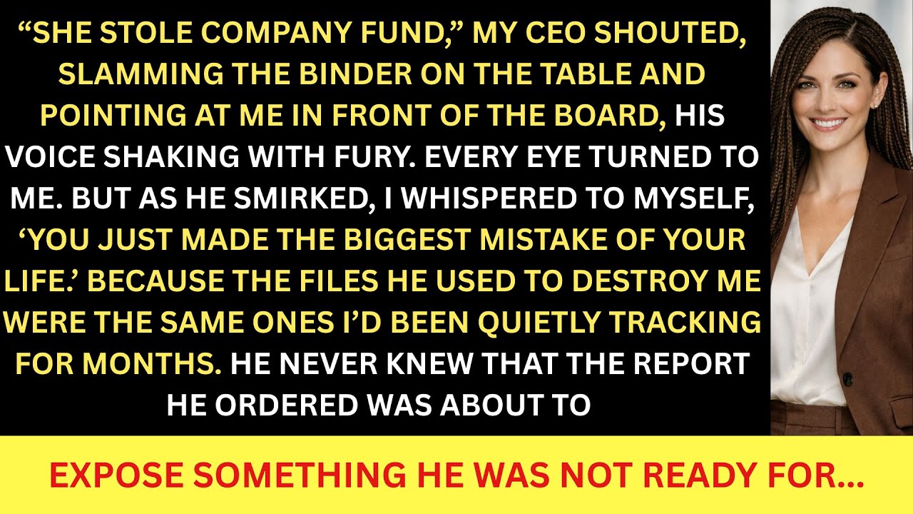 MY CEO PUBLICLY ACCUSED ME OF MISHANDLING COMPANY FUNDS, BUT THE FORENSIC REPORT TURNED THE ...