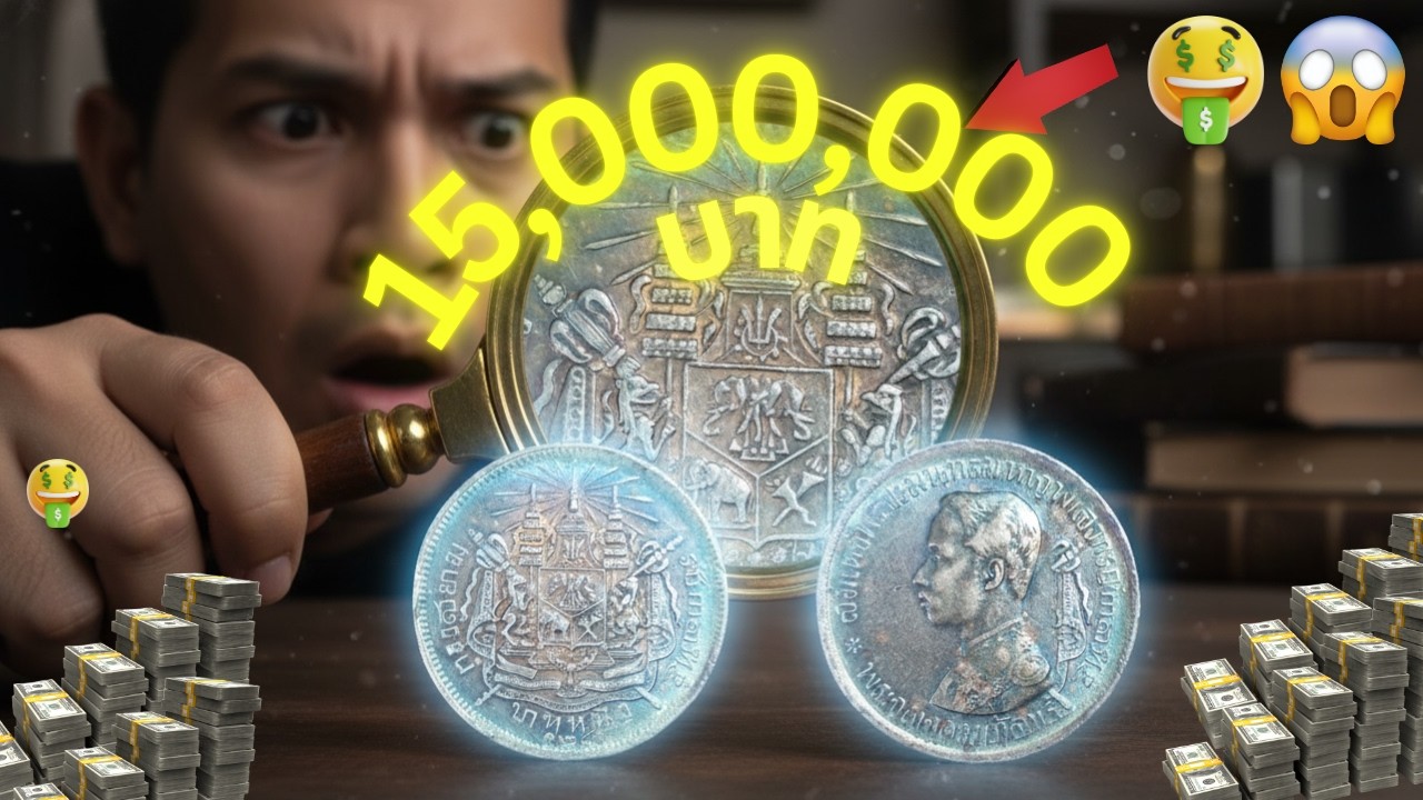 เหรียญเงินไทยปี 1905 เหรียญนี้ถูกซ่อนไว้เป็นเวลา 120 ปี มีมูลค่า 15 ล้านบาท