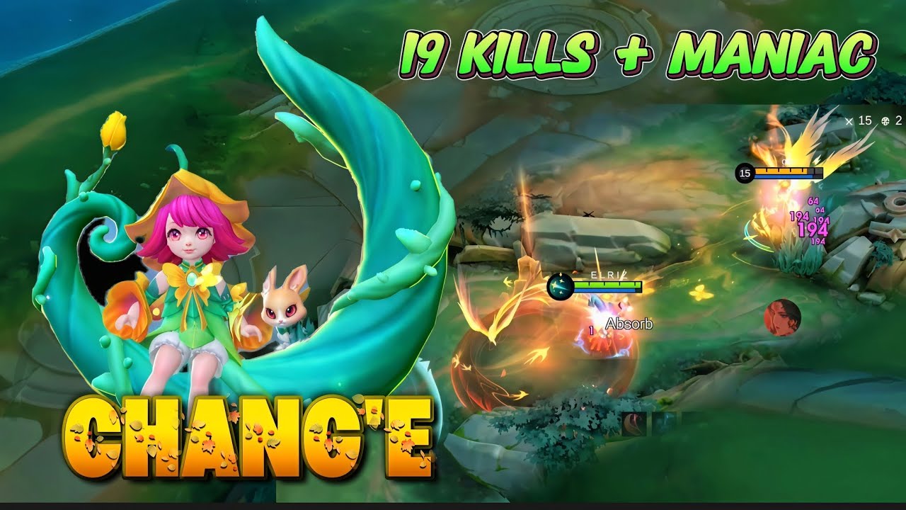 Chang'e Exp Lane 19 Kills + Maniac - Mobile Legends