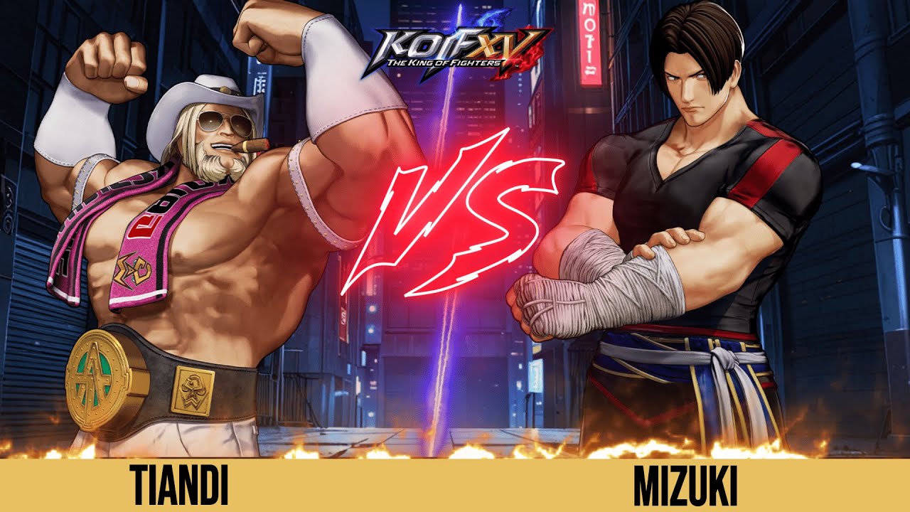 KOFXV Tiandi (Antonov/Dinosaur/Billy) vs Mizuki (K'/Kim/Goenitz)  First to 3 #kofxv
