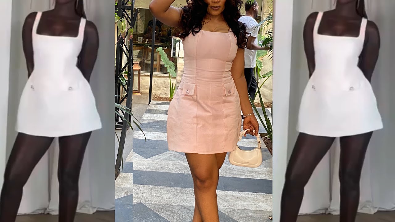 How to cut and sew a trendy burstier A-line dress(structured mini dress)