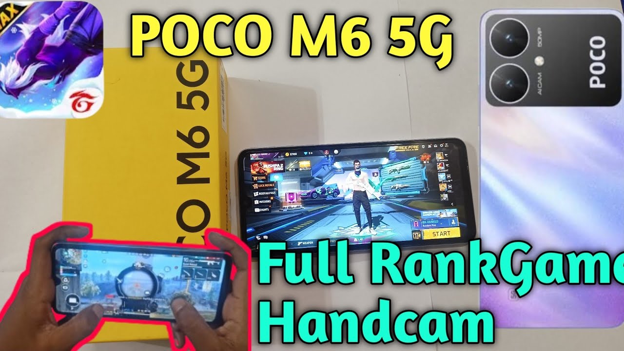 POCO M6 5G Free Fire Handcam Full Rank Gameplay With Hindi Cmmentary