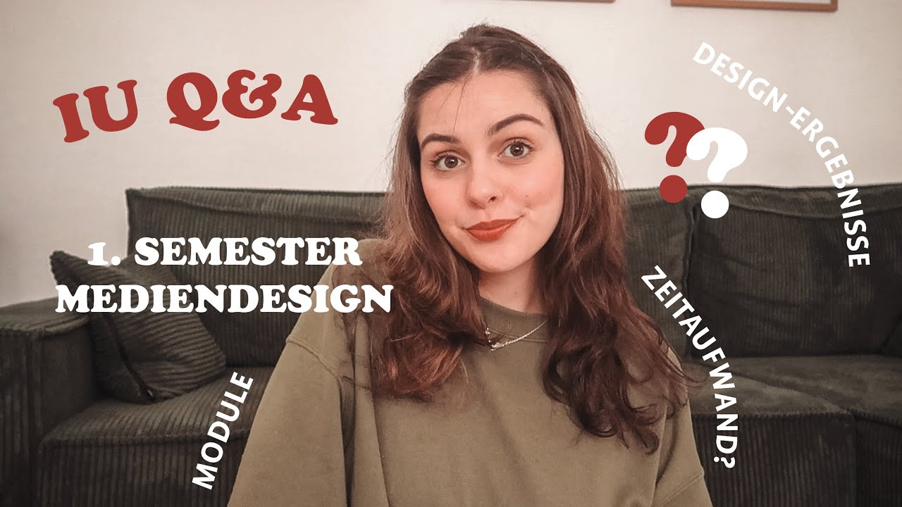 1. Semester an der IU: Mediendesign – Module, Designergebnisse & Q&A 🎓🎨💡