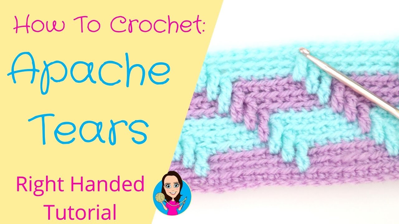 Apache Tears Crochet Stitch |Right Handed Tutorial |UK terms |How To Crochet |Easy Crochet Stitches