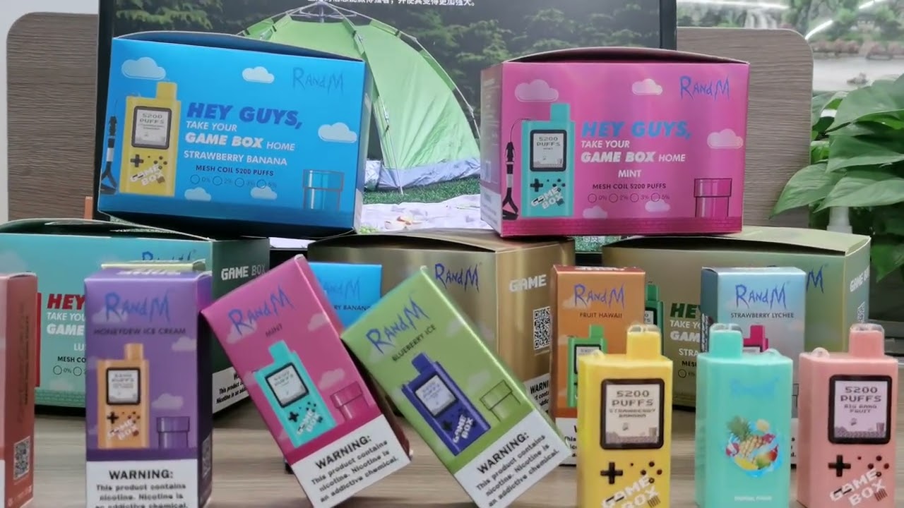 RandM Game Box 5200 Puffs New Design.#disposablevape #gamebox #randmvape #randm #puffbar #vape