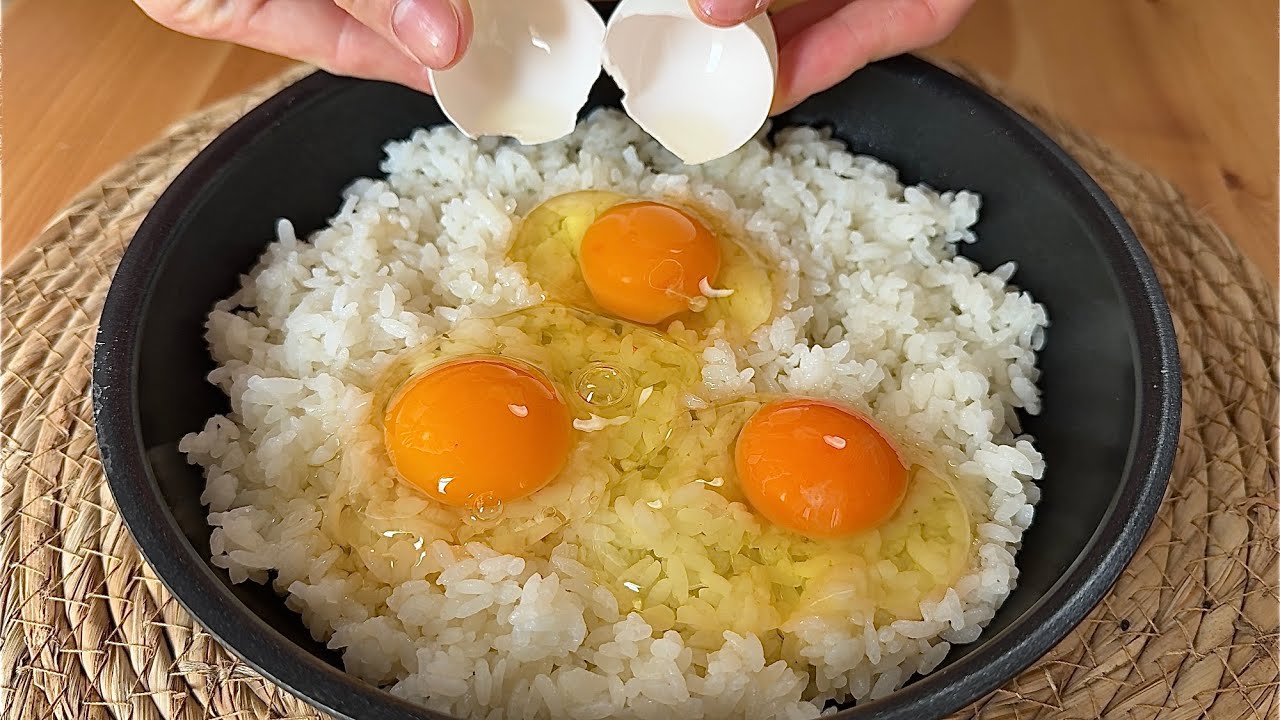 Just mix eggs with rice, it's tastier than pizza! My whole family always asks for this dish!