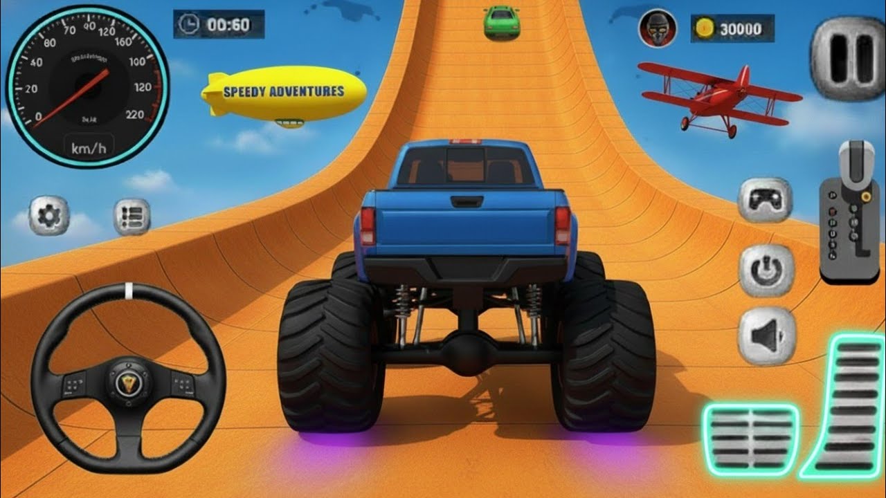 Monster Truck Ramp Racing 2025| Mega Ramp Jumps & Extreme Truck Stunts |Car Stunt Master 3D Gameplay