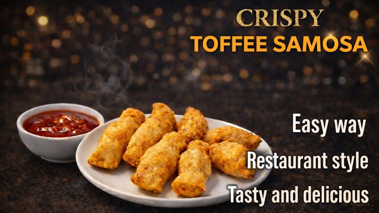 Toffee Samosa Recipe at Home | Crispy & Delicious Samosa recipe 🤤 #ramzanspecial #easysamosarecipe 