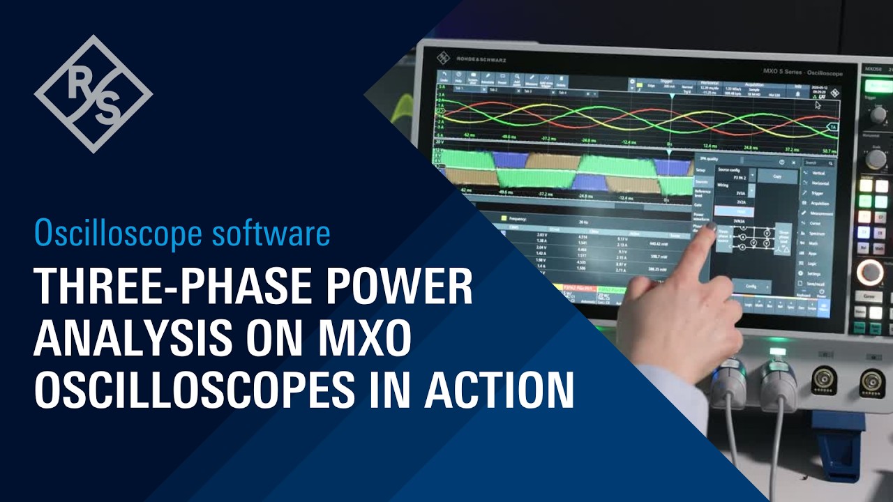 Three-Phase power analysis on MXO oscilloscopes in action