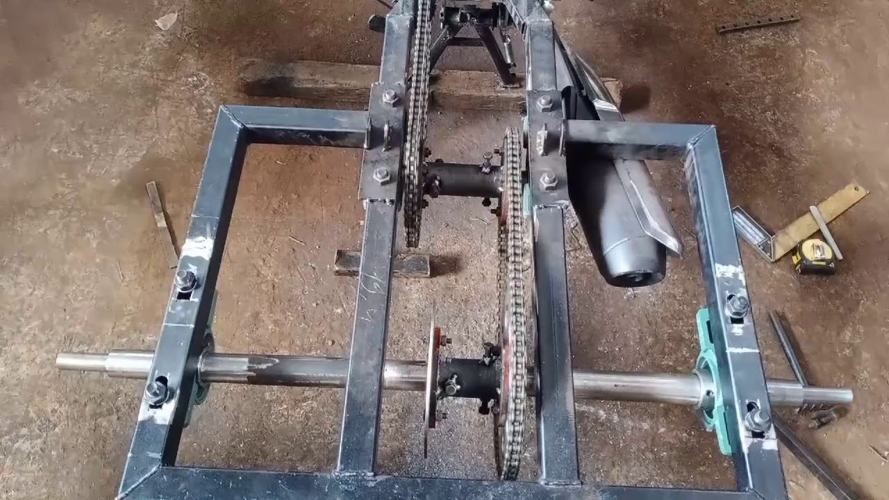 KONTRUKSI DAN MEKANISME AS TARIK MOTOR RODA 3 //EDISI DOBLE RANTAI // AXLE SETUP Part 2