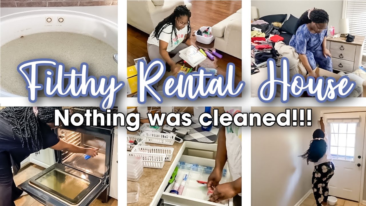 MOST DISGUSTING RENTAL HOUSE MOVE IN CLEANING | EVERYTHING WAS FILTHY!!