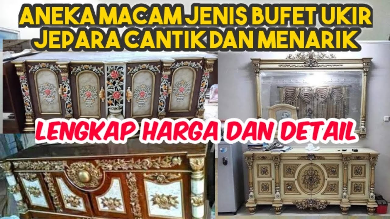 15 Jenis Bufet Jati Harga Mulai 2 jutaan - Harga Dan Spesifikasi Bufet Tv Ukir Jepara