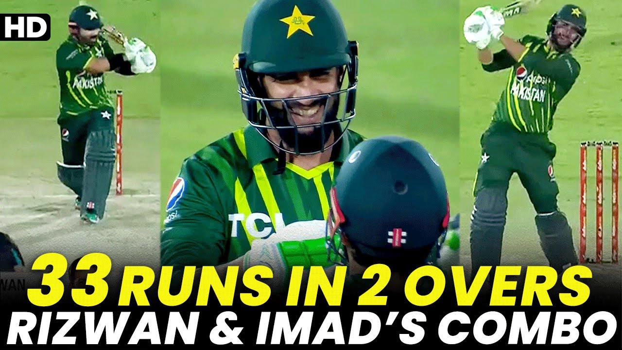 33 Runs in 2 Overs | M Rizwan & Imad Wasim's Combo | Pakistan vs New Zealand | T20I  | PCB | M2B2A