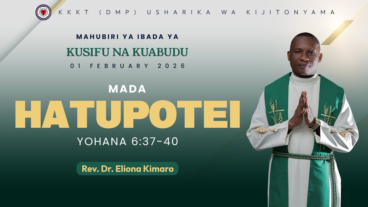 HATUPOTEI | REV. DR. ELIONA KIMARO