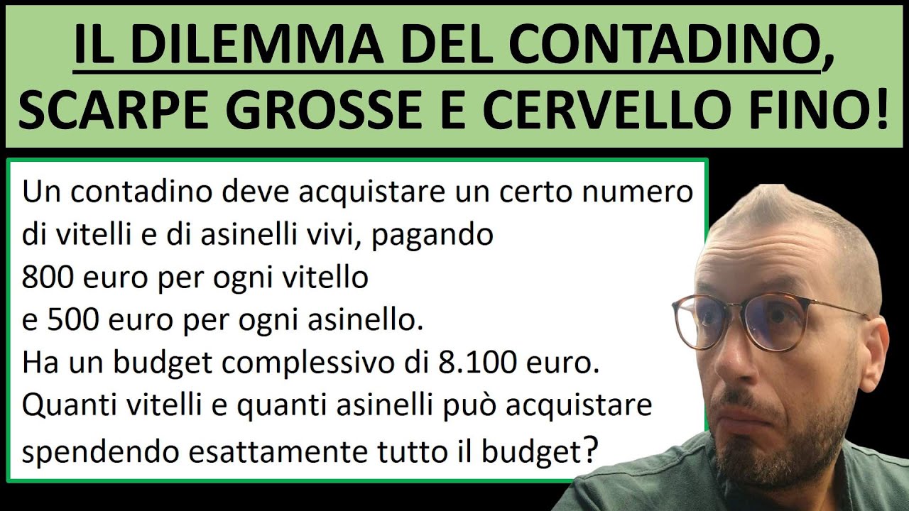 Il dilemma del contadino, scarpe grosse e cervello fino!