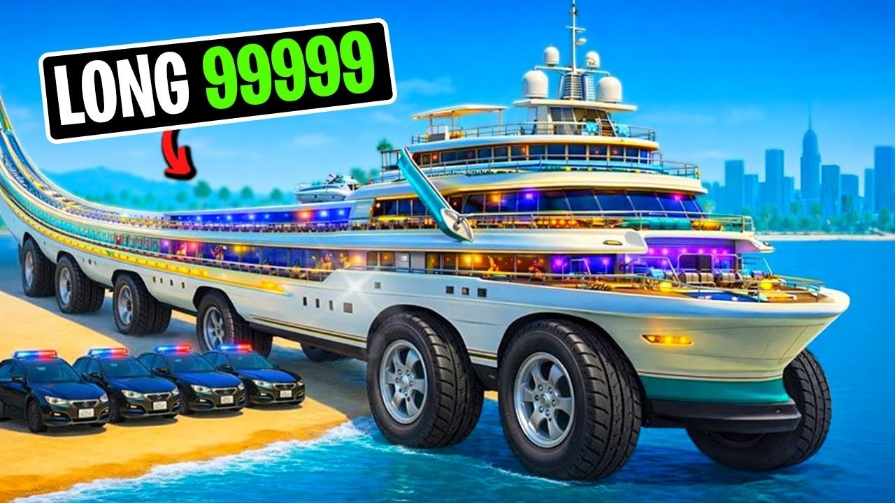 В GTA 5, когда я попадаю в аварию, мой круизный лайнер становится длиннее.