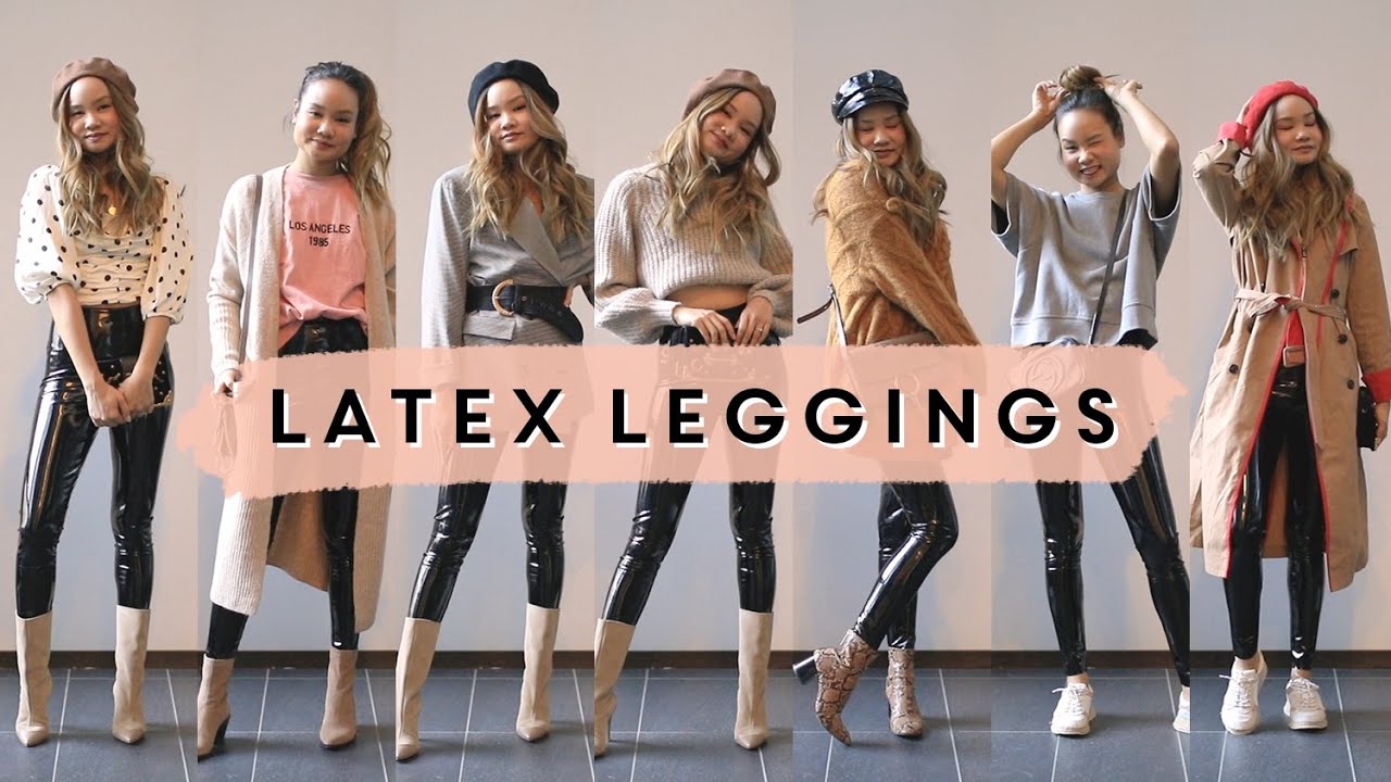 HOW TO STYLE - Latex Leggings Review & Lookbook (20 Outfits) | Victoria Hui