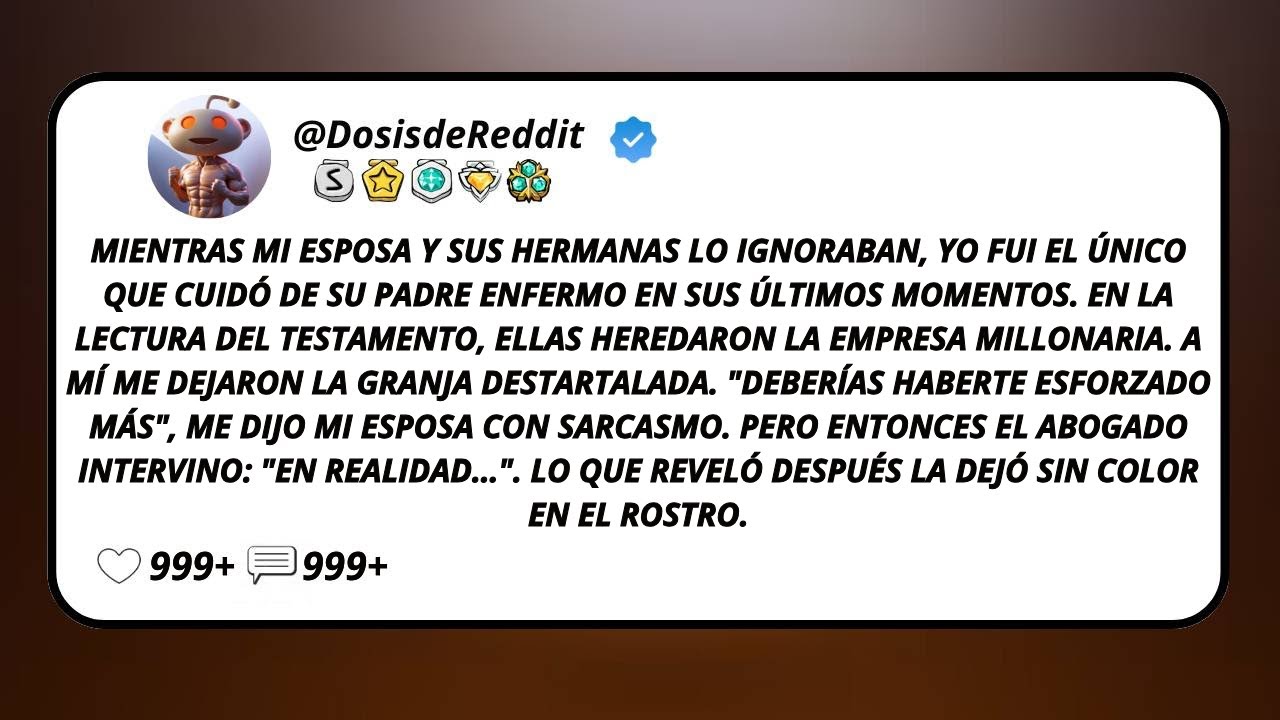 Mientras Mi Esposa Y Sus Hermanas Lo Ignoraban, Yo Fui El Único Que Cuidó De Su Padre Enfermo...