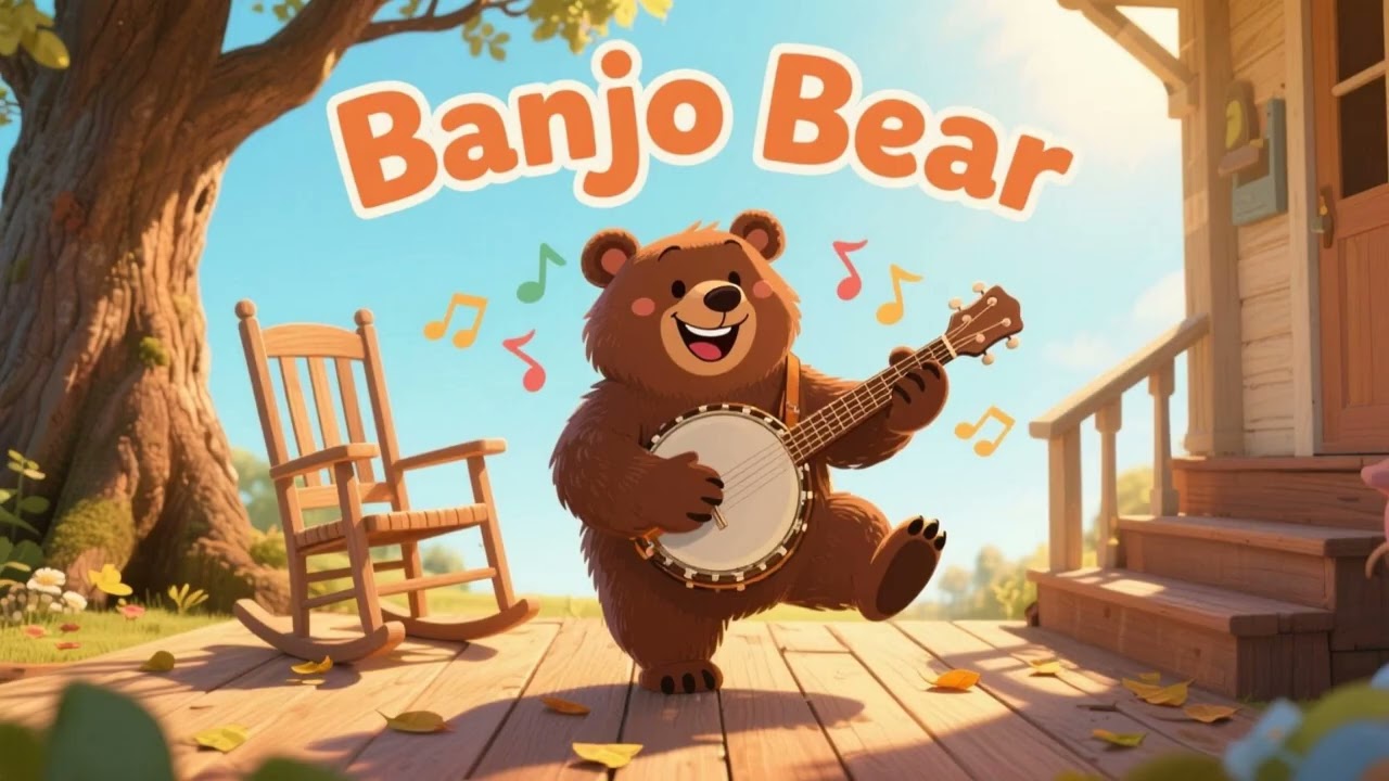 Banjo Bear — Fun Kids Folk Dance Song with Banjo & Country Groove