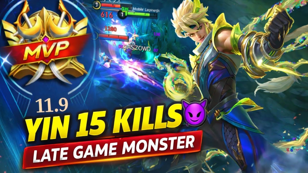 YIN 15 KILLS 😈 | LATE GAME MONSTER | HONOR RANKED MATCH | MLBB