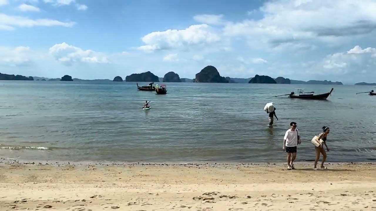 #Thailand 🇹🇭 #Krabi 2023 December | Tubkaak beach 🏖️ | walking on the beach 🏖️.