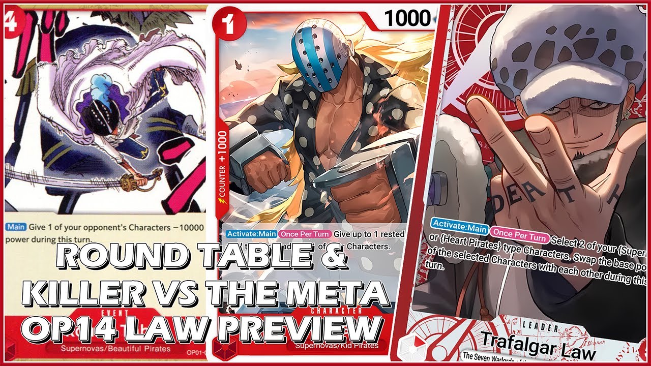 RED LAW | ROUND TABLE & TECH VS THE META | BUILD & GAMEPLAY | OP14 | ONE PIECE CARD GAME