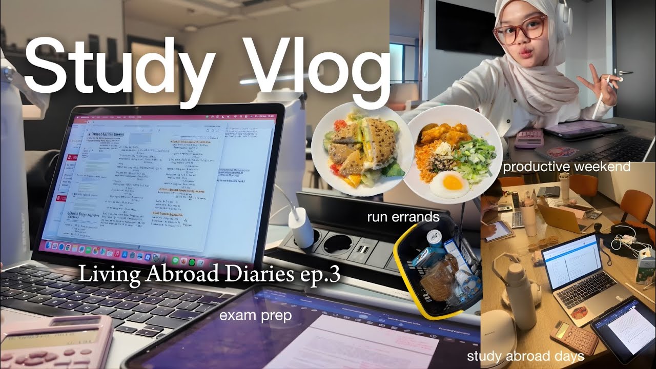 preparing exam, groceries, good meals, productive weekend ୭ ˚. ᵎᵎ📚👩🏻‍💻🛒| Living Abroad Diaries ep. 3