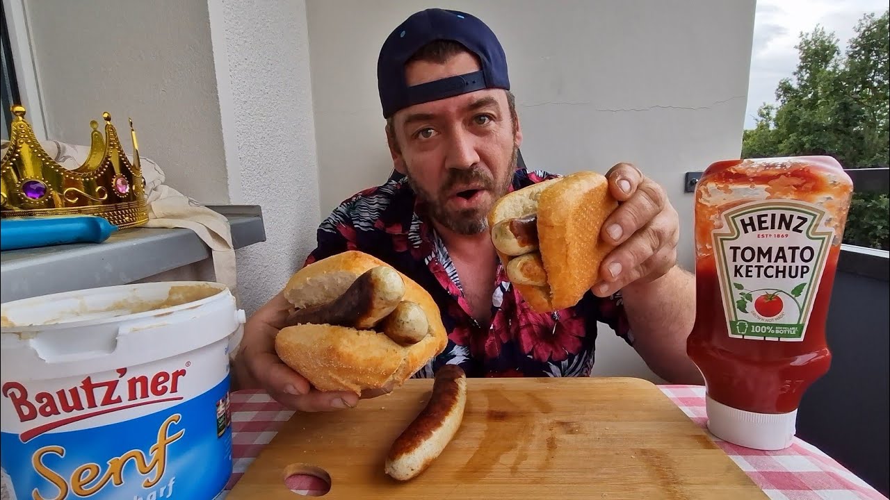 Bratwurst im Brötchen mit Bautzener Senf & Heinz Ketchup + Ankündigung /MUKBANGVIDEO/