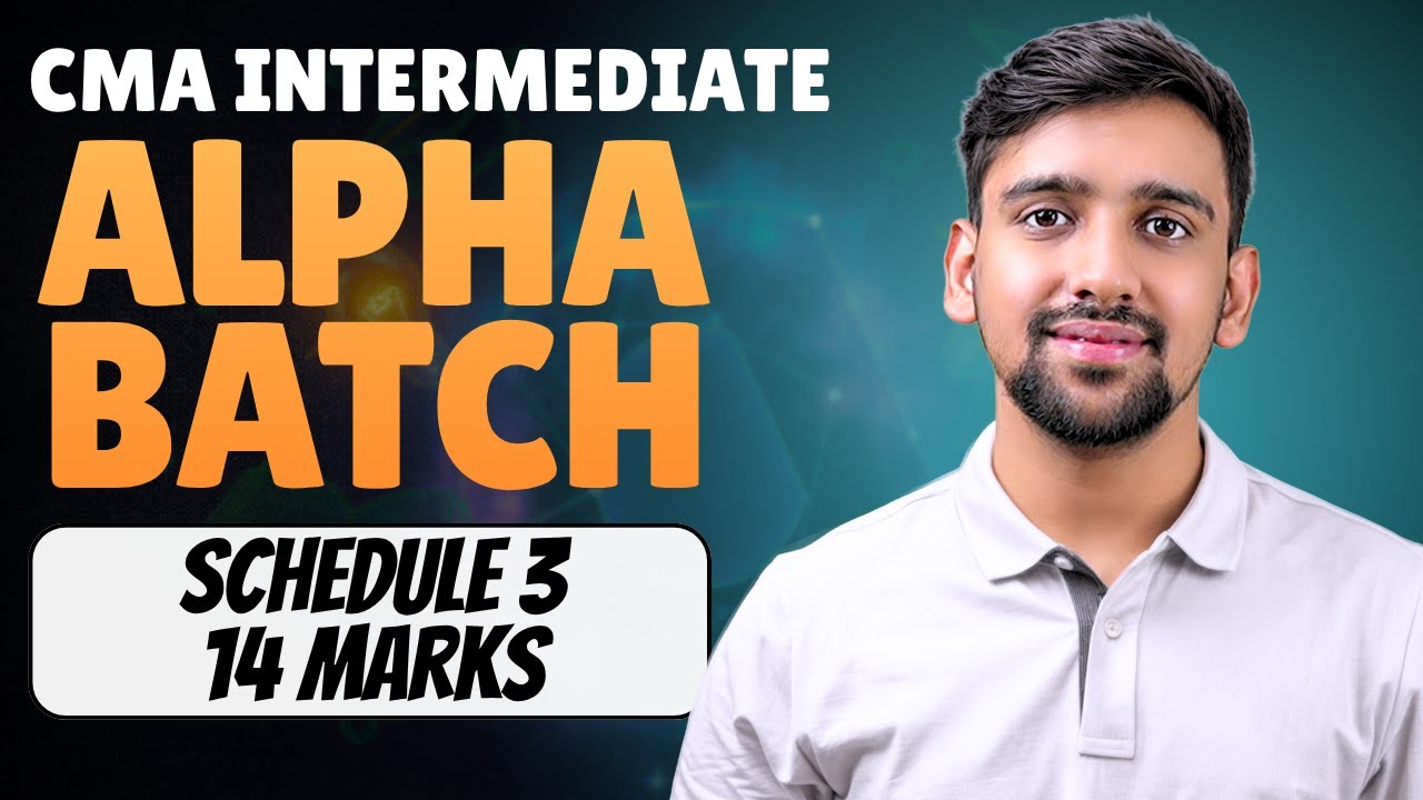 CMA Inter Alpha Batch | Company's Financial Statement | Corporate Accounting | Detailed Revision