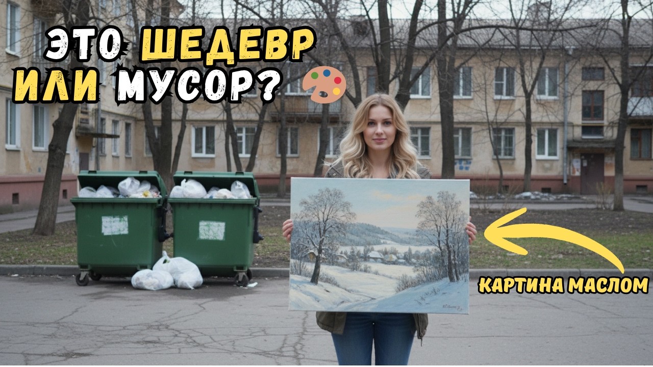 Что делала эта картина на мусорке?! 😱 Моя шок-находка 🎨
