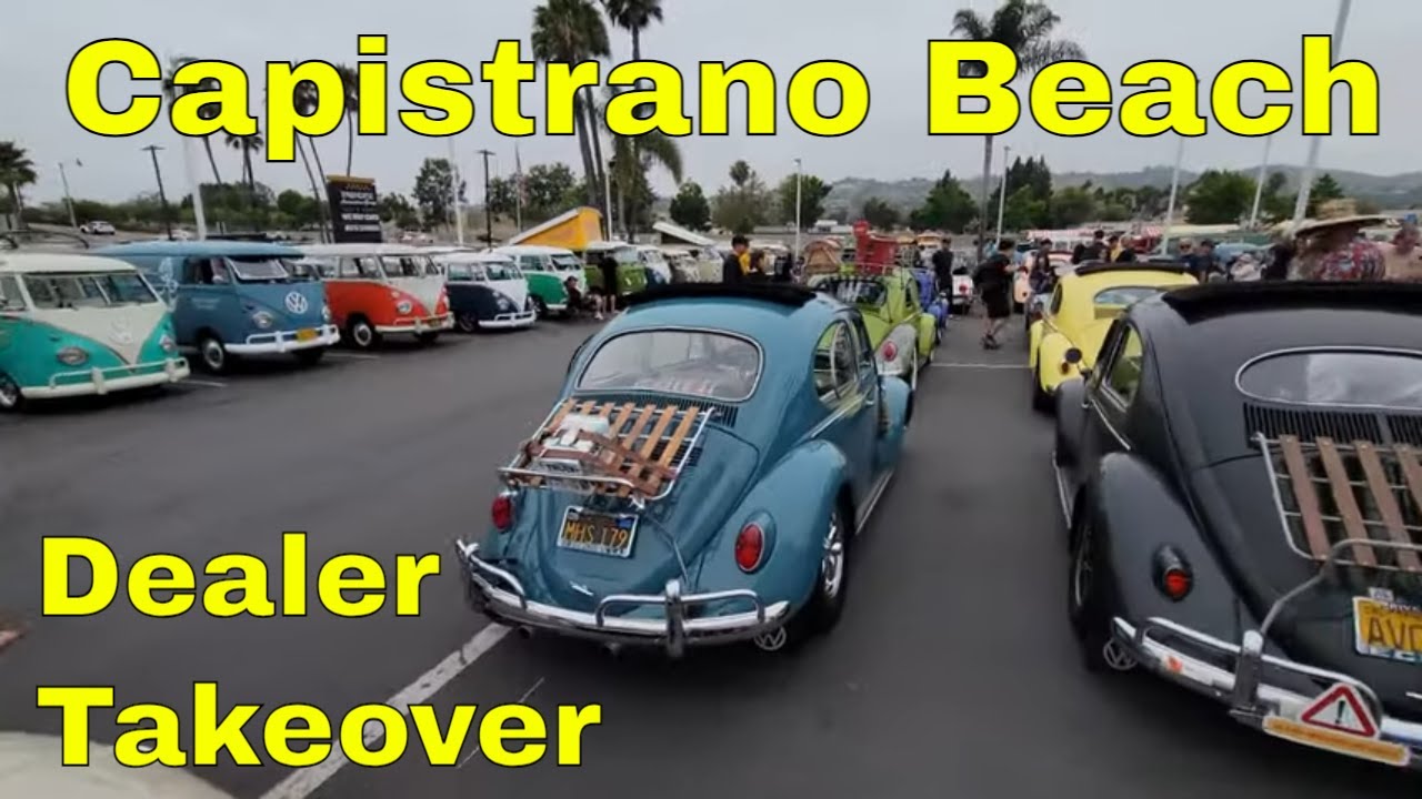 VW Car Show Busses by the beach SoCal Capistrano VW dealership takeover 2024