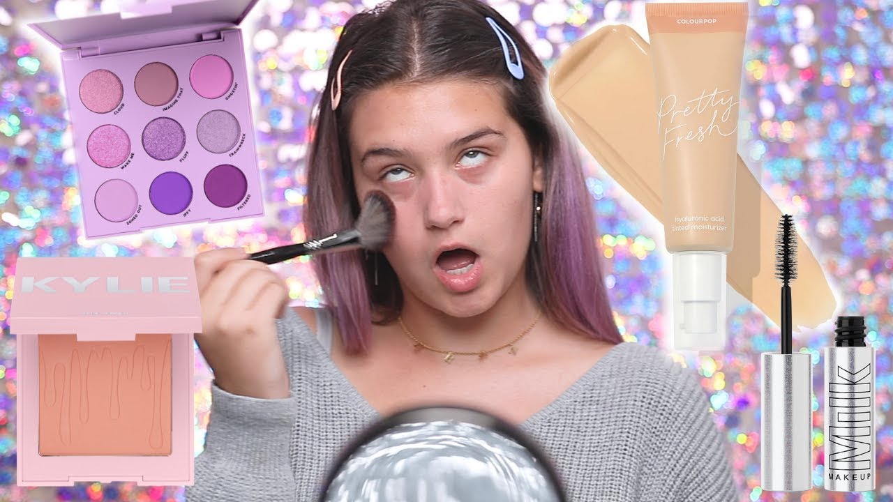 STEALING MY AUNTS MAKEUP AND DOING A TUTORIAL