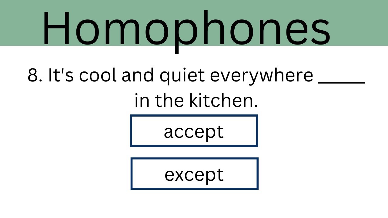HOMOPHONES QUIZ | Can you score 12/12 ?