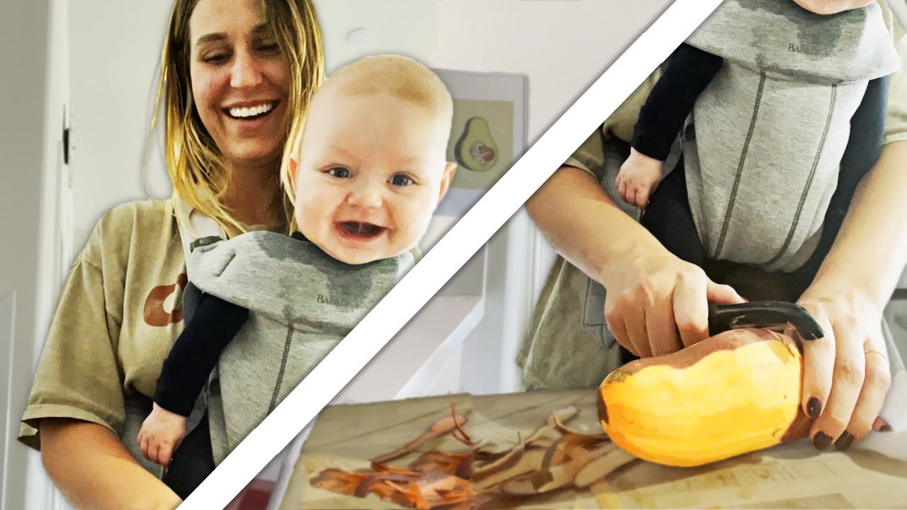 Baby Laughs Hysterically At Potato Peeling