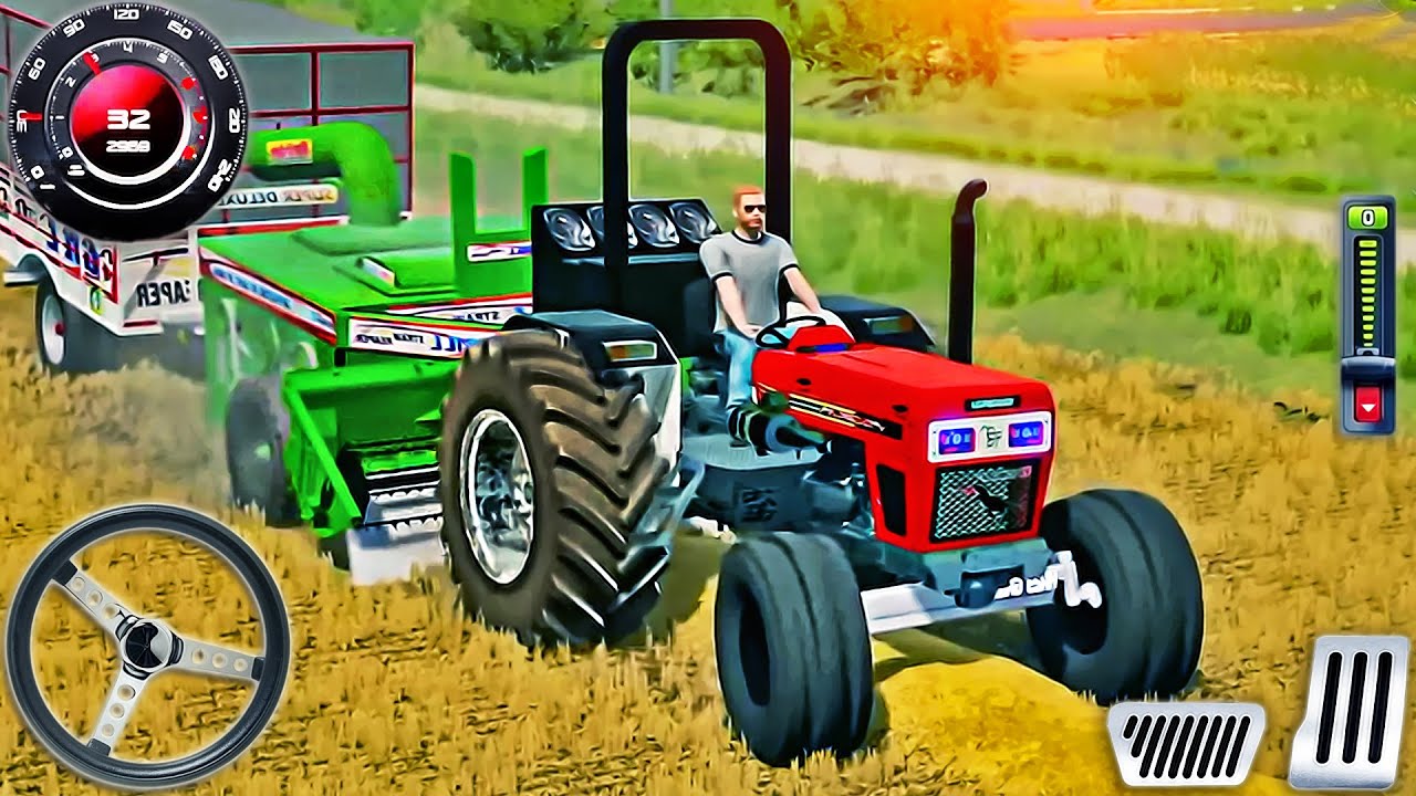 Indian Tractor Driving Simulator 3D - Real Farming Transport Walkthrough - Android GamePlay