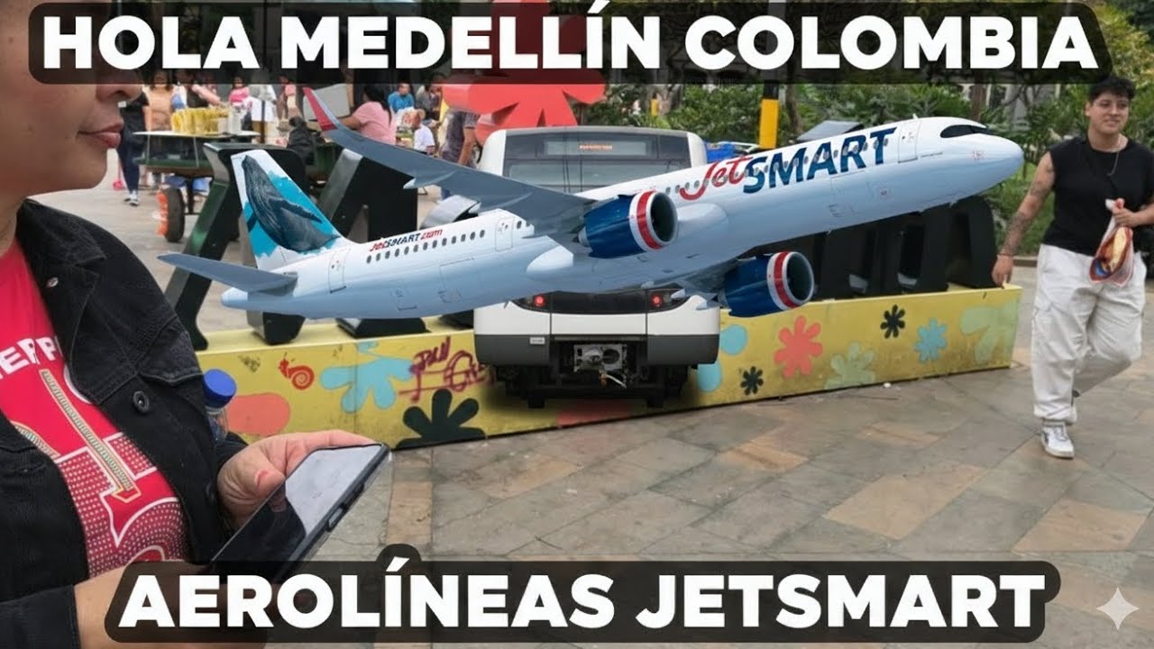 DESPEGUE JETSMART Airbus a320#viajero#ava#volar#airport#a320#medellin#cali#caleños#aviation#aereo#🛫📹