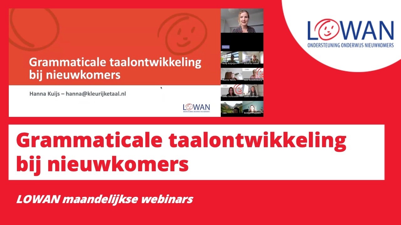 LOWAN | Webinar ‘Grammaticale taalontwikkeling bij nieuwkomers’