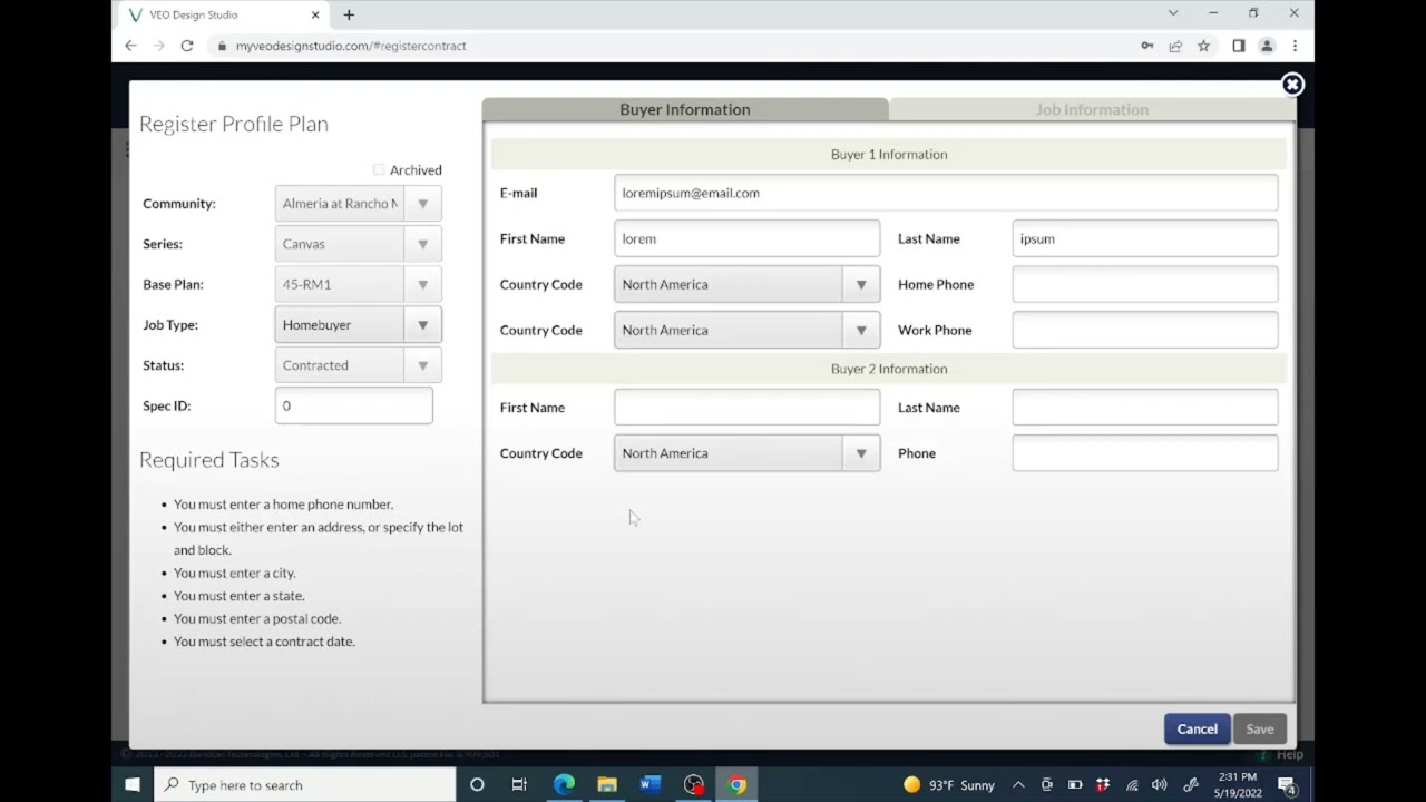 New User Registration   Register Profile Plan