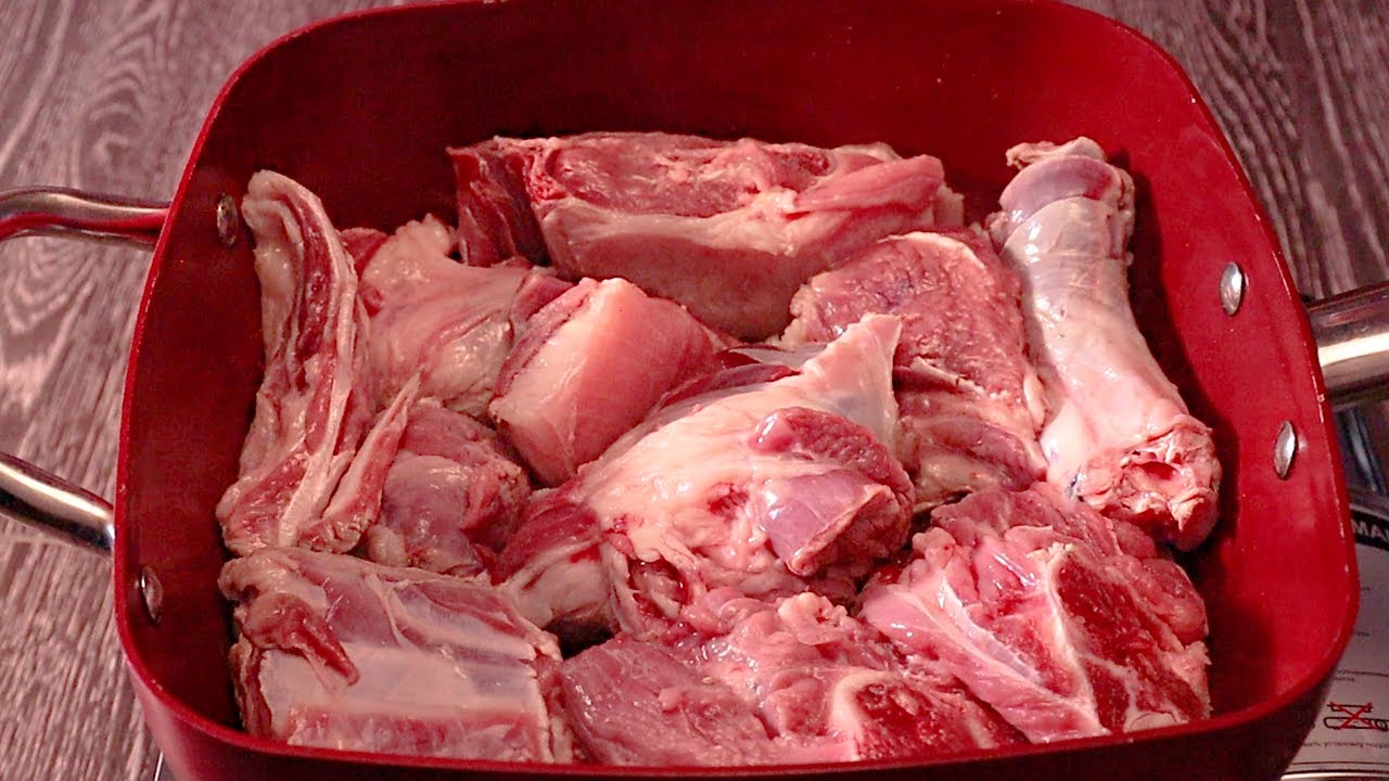 МЯСО НА ОБЕД Сочная БАРАНИНА НА СКОВОРОДЕ Жареная Баранья Лопатка тушеная с луком КАК ПРИГОТОВИТЬ
